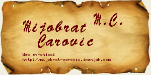 Mijobrat Čarović vizit kartica